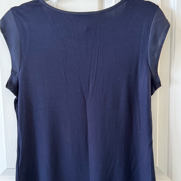Calvin Klein Navy Sleeveless Top… S…Round Neck, Patch Pocket Front NWT - Picture 5 of 10